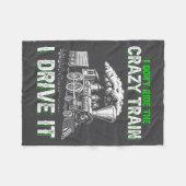 Couverture Polaire I Don't Ride On The Crazy Train I Drive It Railroa (Devant (Horizontal))
