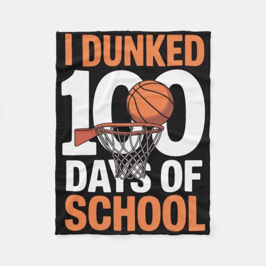 Couverture Polaire I Dunked 100 Days Of School Sketll Achievement  (Devant)