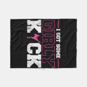 Couverture Polaire I Got Some Girly Kick Kickboxing (Devant (Horizontal))