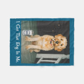Couverture Polaire I Got That Dog In Me Funny Golden Doodle Smoking B (Devant (Horizontal))