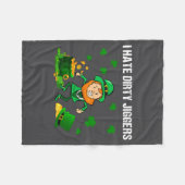Couverture Polaire I Hate Dirty Jiggers St Patrick’s Day Funny Quote (Devant (Horizontal))