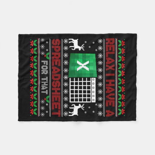 Couverture Polaire I Have A Spreadsheet For That Christmas Ugly Sweat (Devant (Horizontal))