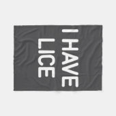 Couverture Polaire I Have Lice, Funny, Jokes, Sarcastic  (Devant (Horizontal))