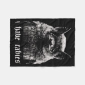 Couverture Polaire I Have Rabies Funny Bat (Devant (Horizontal))