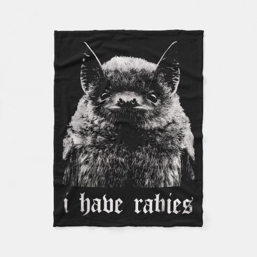 Couverture Polaire I Have Rabies Funny Bat (Devant)