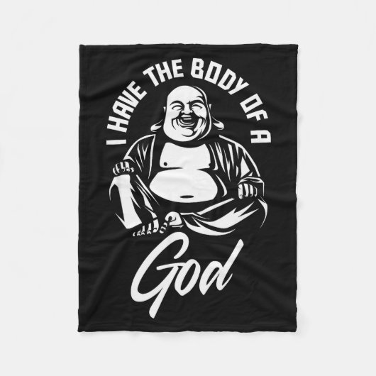 Couverture Polaire I Have The Body Of A God Buddha Funny Fat Guy And (Devant)