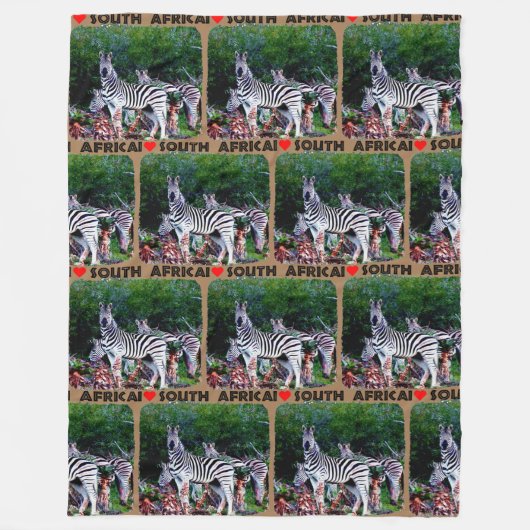 Couverture Polaire I Heart Afrique du Sud Zebra Aloe (Devant)