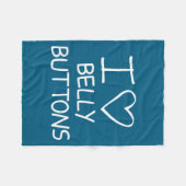 Couverture Polaire I Heart Belly Buttons, Funny, Jokes, Sarcastic Say (Devant (Horizontal))
