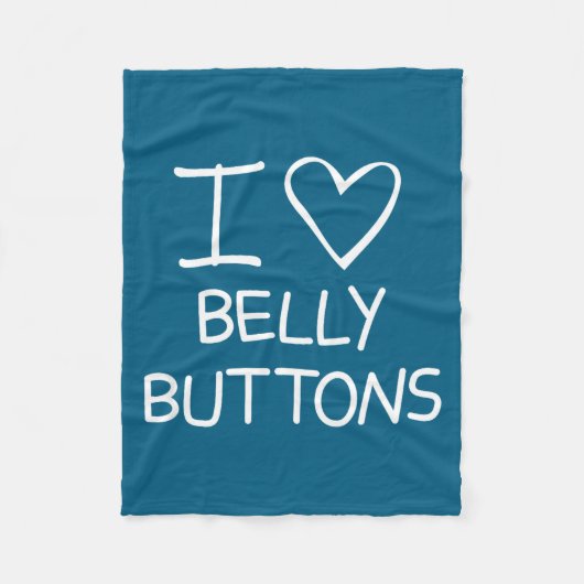 Couverture Polaire I Heart Belly Buttons, Funny, Jokes, Sarcastic Say (Devant)
