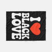 Couverture Polaire I Heart Black Love Couple Matching Couples African (Devant (Horizontal))