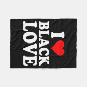 Couverture Polaire I Heart Black Love Cute Matching Couples African A (Devant (Horizontal))