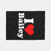Couverture Polaire I Heart Love Bailey  (Devant (Horizontal))