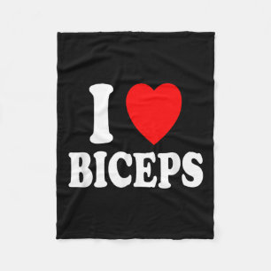 Couverture Polaire I Heart (love) Biceps Gym Muscles Levant Armoiries