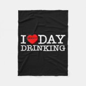 Couverture Polaire I Heart Love Day Drinking Party Funny Barbecue Fam (Devant)