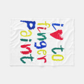 Couverture Polaire I Heart Love To Finger Paint - Funny Couple  (Devant (Horizontal))