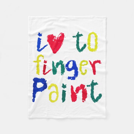 Couverture Polaire I Heart Love To Finger Paint - Funny Couple  (Devant)