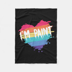 Couverture Polaire I Heart Love To Finger Paint I'm Paint Cute Couple