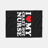 Couverture Polaire I Heart My Nurse Husband Wife Funny Matching Coupl (Devant (Horizontal))