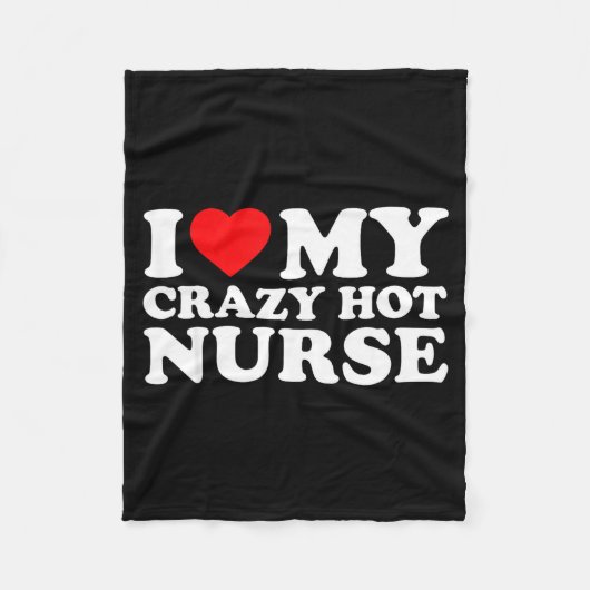 Couverture Polaire I Heart My Nurse Husband Wife Funny Matching Coupl (Devant)