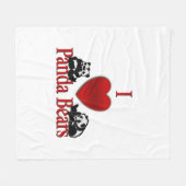Couverture Polaire I Heart Panda Bears (Devant (Horizontal))