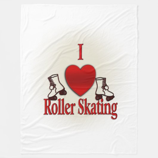 Couverture Polaire I Heart Roller Patinage (Devant)