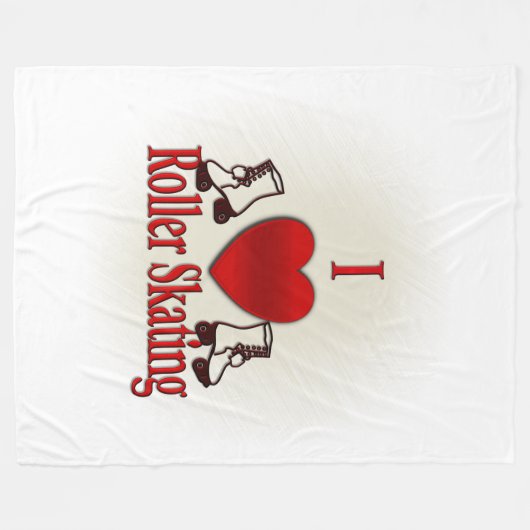 Couverture Polaire I Heart Roller Patinage (Devant (Horizontal))