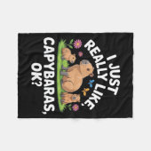 Couverture Polaire I Just Really Like Capybaras Ok_ Animal Lover Funn (Devant (Horizontal))