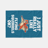 Couverture Polaire I Just Really Like Flying Squirrels Ok  (Devant (Horizontal))