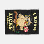 Couverture Polaire I Know How Many Licks It Takes Funny Owl Lollip Jo (Devant (Horizontal))
