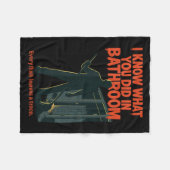 Couverture Polaire I Know What You Did In Bathroom Funny Halloween (Devant (Horizontal))