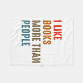 Couverture Polaire I Like Books More Than People Funny Book Lovers Bo (Devant (Horizontal))