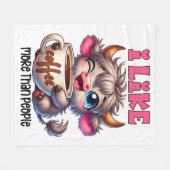 Couverture Polaire I Like Coffee More Than People  (Devant (Horizontal))
