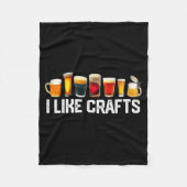 Couverture Polaire I Like Crafts Craft Beer Microbrew Hops Funny Gift (Devant)