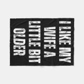 Couverture Polaire I Like My Wife A Little Bit Older Funny Husband Hu (Devant (Horizontal))