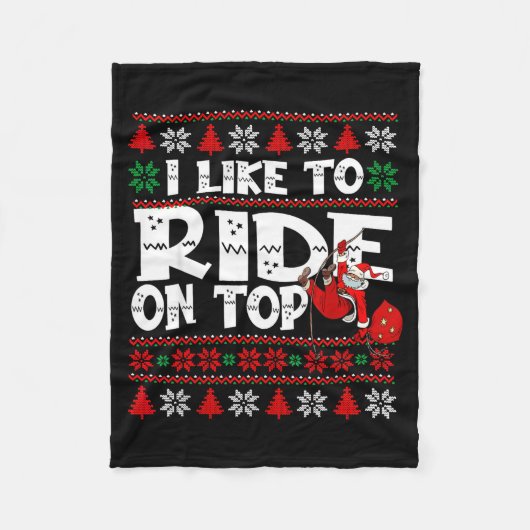 Couverture Polaire I Like To Ride On Top Funny Naughty Xmas Couple Ma (Devant)