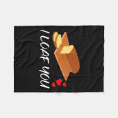 Couverture Polaire I Loaf You - Funny Pun Valentines Day  (Devant (Horizontal))
