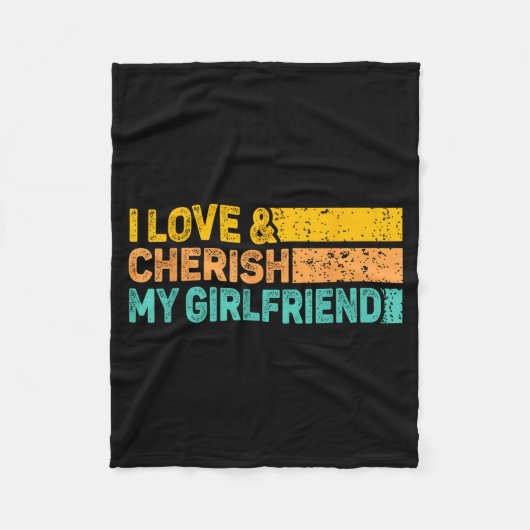 Couverture Polaire I Love &amp; Cherish My Girlfriend Romantic Relati (Devant)