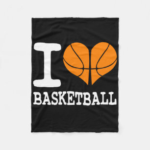 Couverture Polaire I Love Basketball Ball Sports Athlétisme Lover Cad