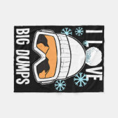 Couverture Polaire I Love Big Dumps Snowboarder Snowboard Freestyle (Devant (Horizontal))