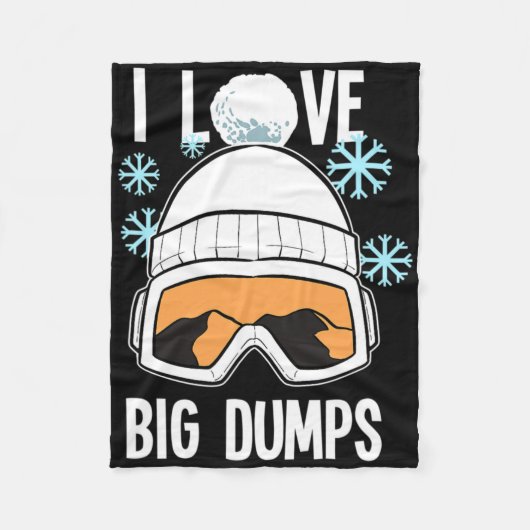 Couverture Polaire I Love Big Dumps Snowboarder Snowboard Freestyle (Devant)