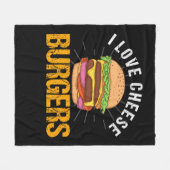 Couverture Polaire I Love Cheese Burgers, Hamburger (Devant (Horizontal))