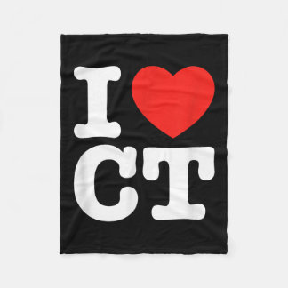 Couverture Polaire I Love Connecticut Shirt _ I Heart Ct 