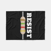 Couverture Polaire I Love Electricity Design Résiste Symbole de résis (Devant (Horizontal))