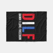 Couverture Polaire I Love Freedom Dilf Funny Patriotic Independence D (Devant (Horizontal))