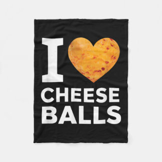 Couverture Polaire I Love Fromage Funny Cheeseball Snack Amoureux de