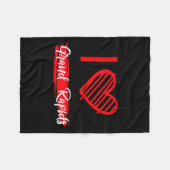 Couverture Polaire I Love Grand Rads I Heart Grand Rads (Devant (Horizontal))