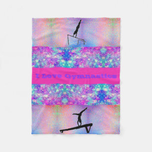 Couverture Polaire I Love Gymnastique Fleece Blanket