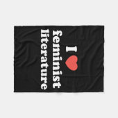 Couverture Polaire I Love Heart Feminist Literature  (Devant (Horizontal))