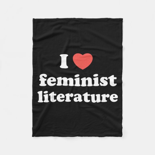 Couverture Polaire I Love Heart Feminist Literature  (Devant)