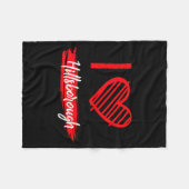 Couverture Polaire I Love Hillsborough I Heart Hillsborough (Devant (Horizontal))